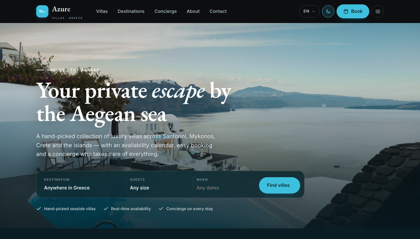 Dark theme — token-driven, one-click switch