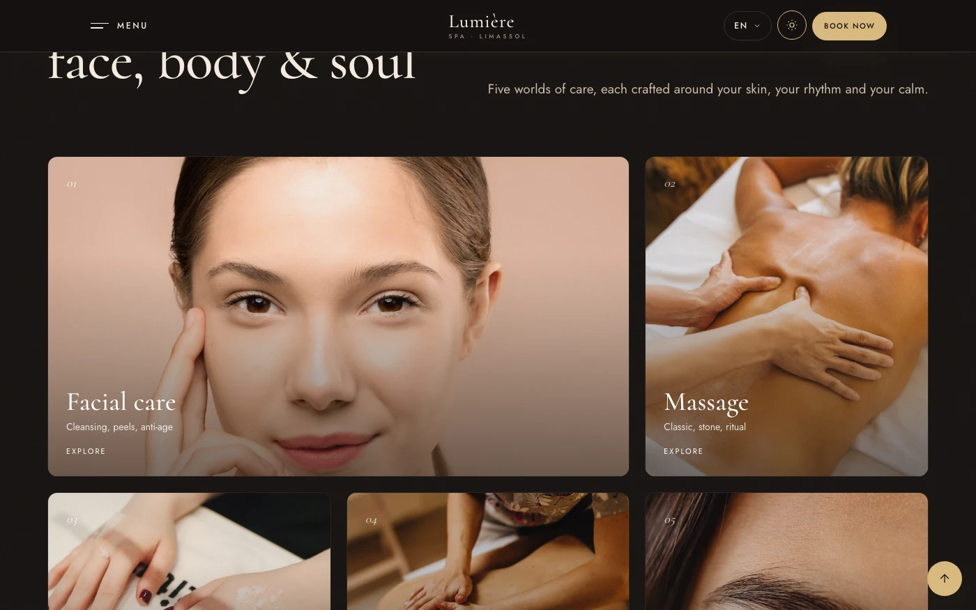 Dark theme, switched from the header